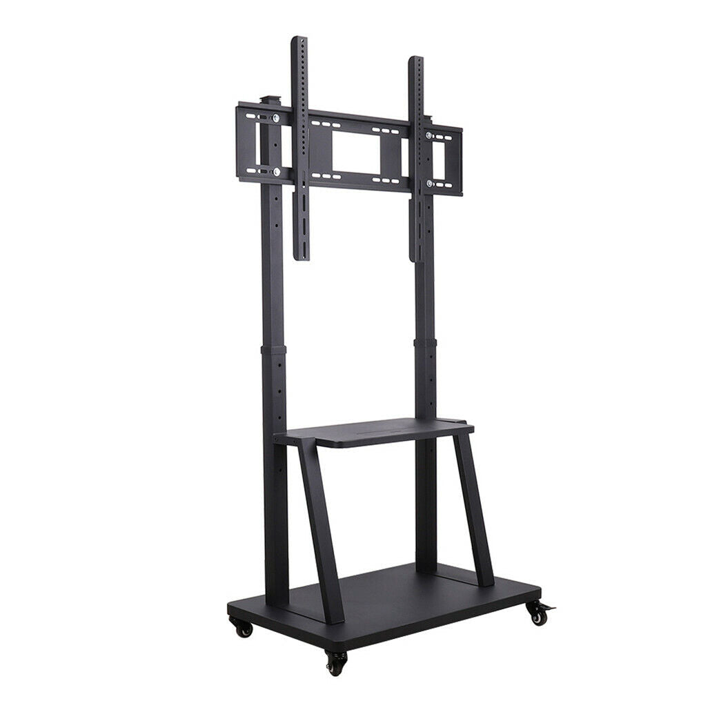 Rolling TV Stand 32-100" with Adjustable Mount, 2-Tier Shelf, Mobile Design - SuperSaverAU - view 2