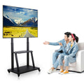 Rolling TV Stand 32-100" with Adjustable Mount, 2-Tier Shelf, Mobile Design - SuperSaverAU - view 3