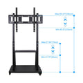 Rolling TV Stand 32-100" with Adjustable Mount, 2-Tier Shelf, Mobile Design - SuperSaverAU - view 6