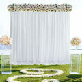 3x3m White Silk Stage Curtain Backdrop - Elegant, Wrinkle-Resistant, Versatile - SuperSaverAU - view 1