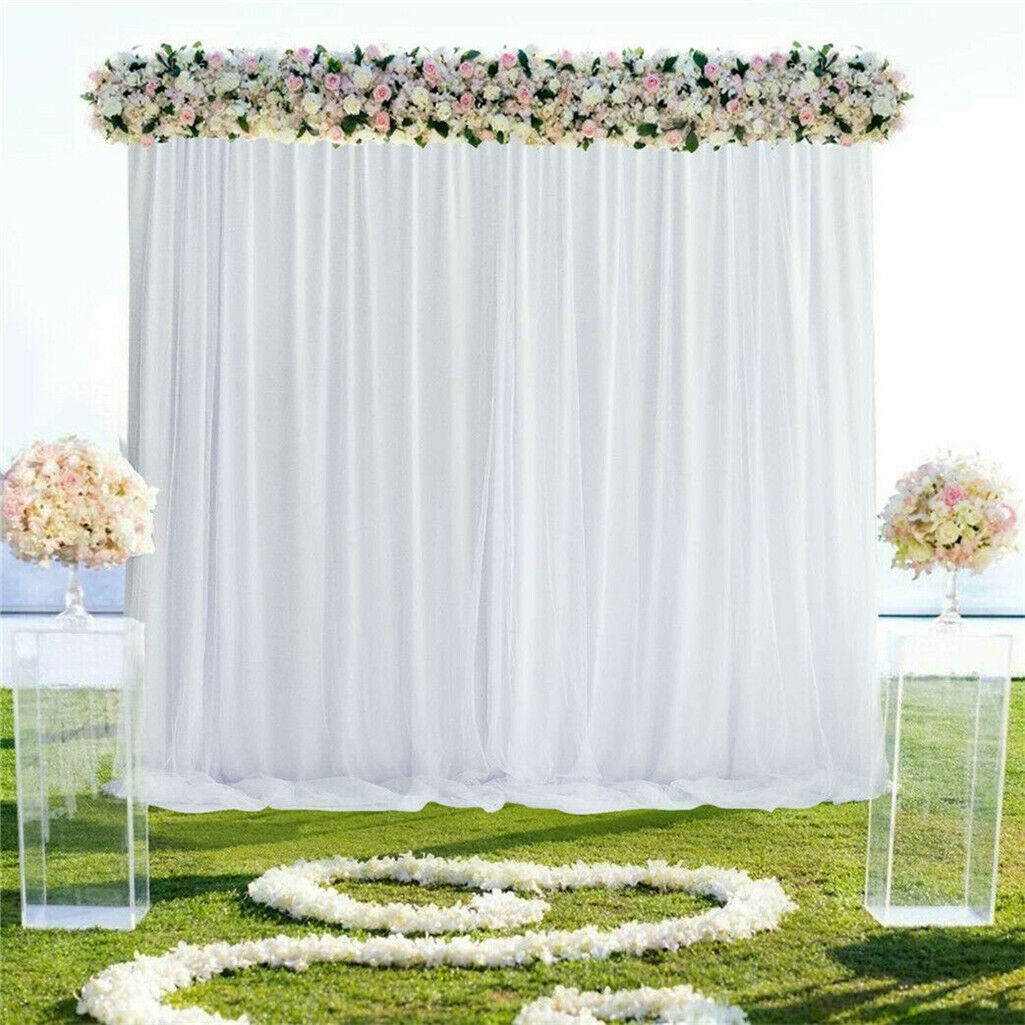 3x3m White Silk Stage Curtain Backdrop - Elegant, Wrinkle-Resistant, Versatile - SuperSaverAU - view 2