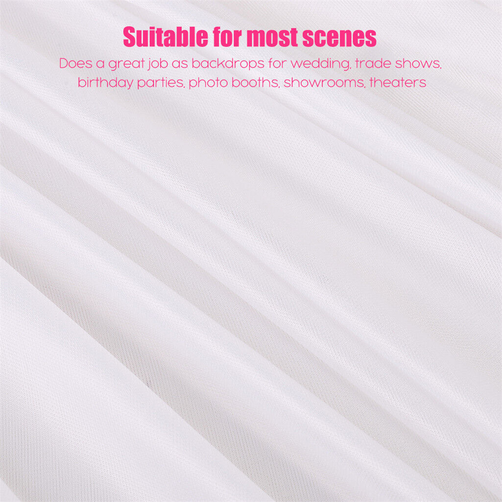 3x3m White Silk Stage Curtain Backdrop - Elegant, Wrinkle-Resistant, Versatile - SuperSaverAU - view 7