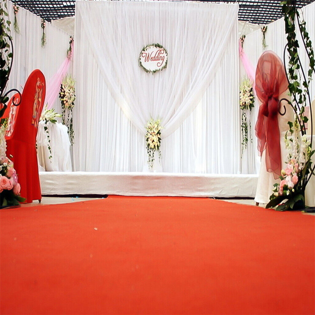 3x6m White Stage Curtain Backdrop - Elegant Ice Silk, Dual Hanging Options - SuperSaverAU - view 9