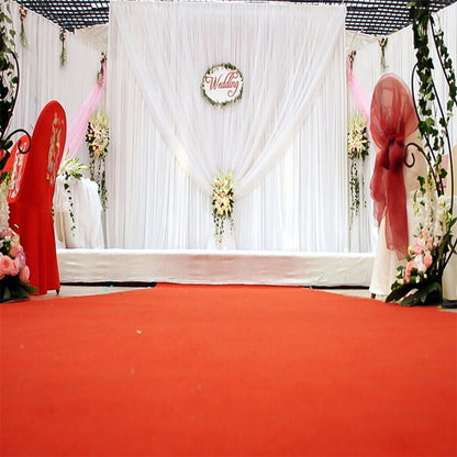 3x6m White Stage Curtain Backdrop