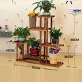 5-Tier Wooden Plant Stand, 30x30x20 cm, Durable Pine, Indoor/Outdoor Use - SuperSaverAU - view 2