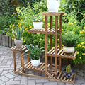5-Tier Wooden Plant Stand, 30x30x20 cm, Durable Pine, Indoor/Outdoor Use - SuperSaverAU - view 3
