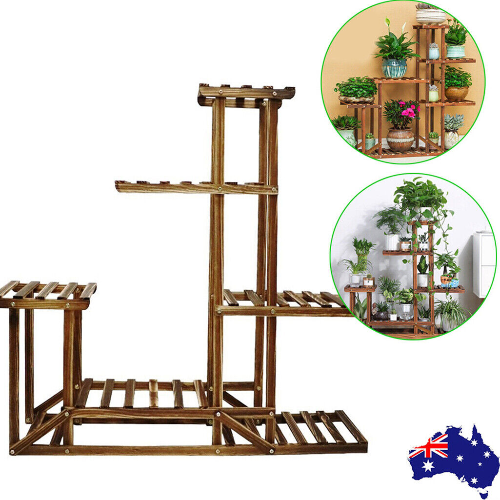 5-Tier Wooden Plant Stand, 30x30x20 cm, Durable Pine, Indoor/Outdoor Use - SuperSaverAU - view 6