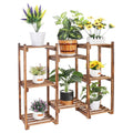 8-Tier Wooden Plant Stand, 30x30x20 cm, Durable Pine, Indoor/Outdoor Use - SuperSaverAU - view 4