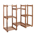 8-Tier Wooden Plant Stand, 30x30x20 cm, Durable Pine, Indoor/Outdoor Use - SuperSaverAU - view 5
