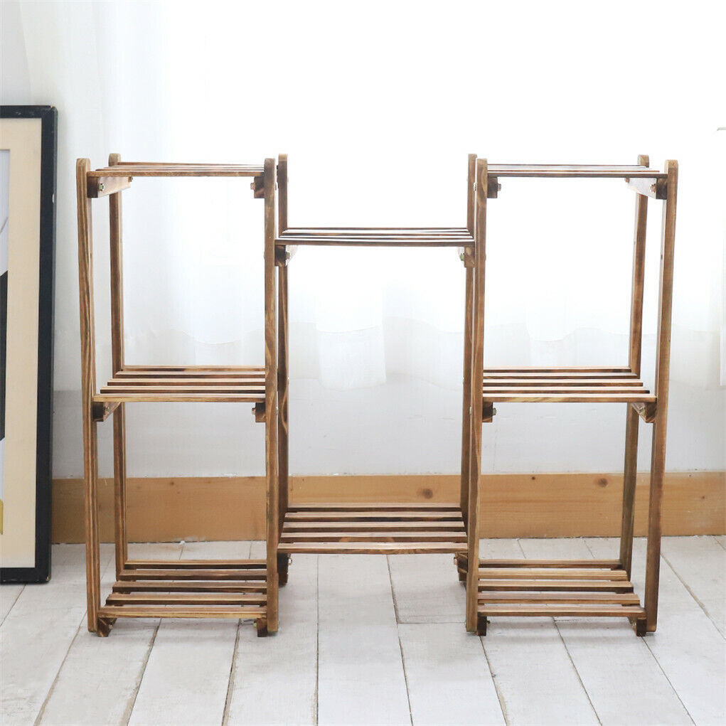 8-Tier Wooden Plant Stand, 30x30x20 cm, Durable Pine, Indoor/Outdoor Use - SuperSaverAU - view 6