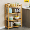 Bamboo 4-Tier Shelving Unit - Eco-Friendly Storage Solution - SuperSaverAU - view 1