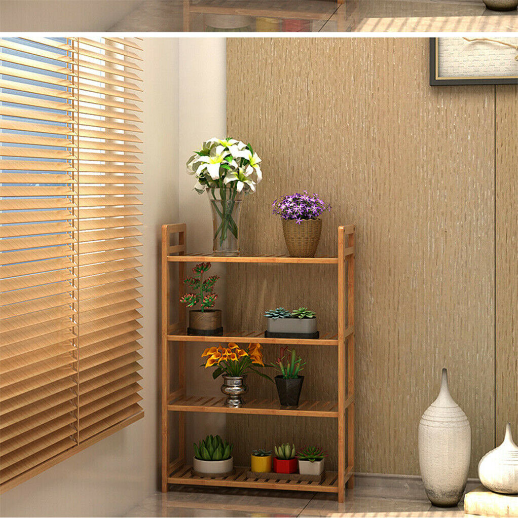 Bamboo 4-Tier Shelving Unit - Eco-Friendly Storage Solution - SuperSaverAU - view 3