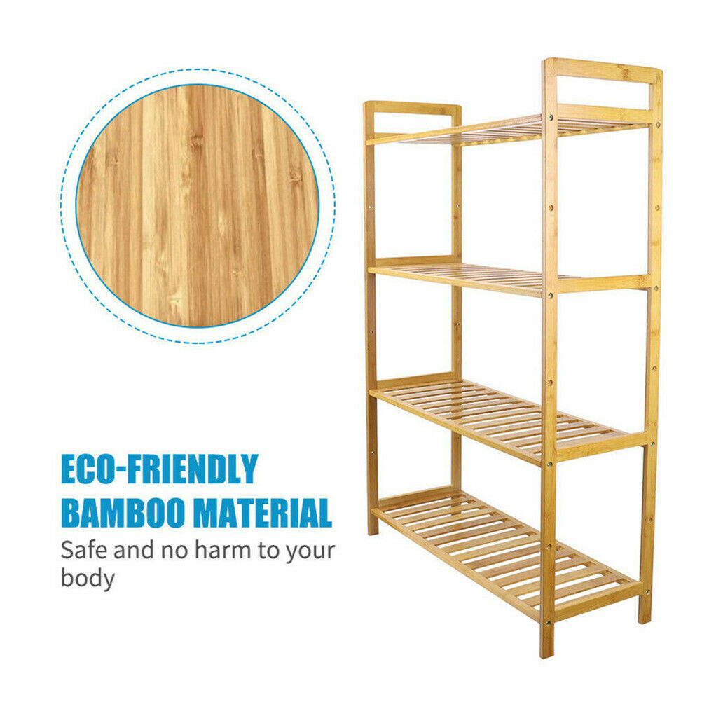 Bamboo 4-Tier Shelving Unit - Eco-Friendly Storage Solution - SuperSaverAU - view 7