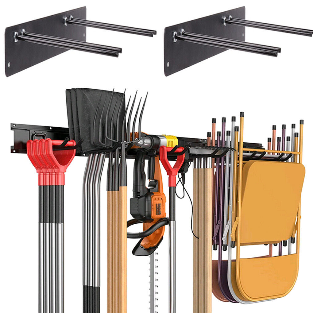 Heavy Duty Wall Mounted Tool Rack Organizer 52.5 x 7 x 2.1 cm, Steel Construction - SuperSaverAU - view 1