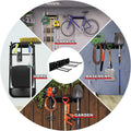 Heavy Duty Wall Mounted Tool Rack Organizer 52.5 x 7 x 2.1 cm, Steel Construction - SuperSaverAU - view 4