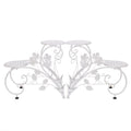 Set of 2 Plant Stand 30x30x20 cm, Durable Iron, Elegant Vintage Design - SuperSaverAU - view 2