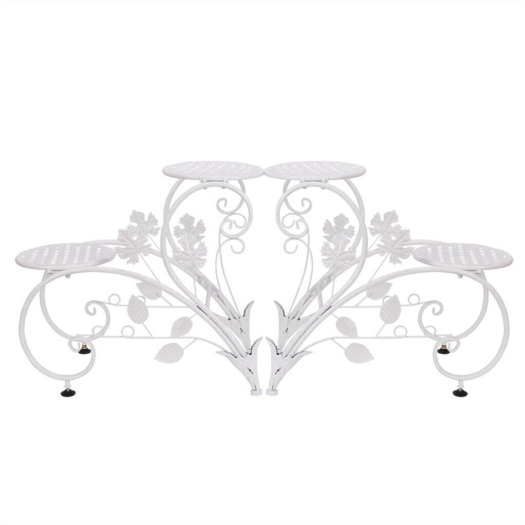 Set of 2 Plant Stand 30x30x20 cm, Durable Iron, Elegant Vintage Design - SuperSaverAU - view 2