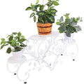 Set of 2 Plant Stand 30x30x20 cm, Durable Iron, Elegant Vintage Design - SuperSaverAU - view 3
