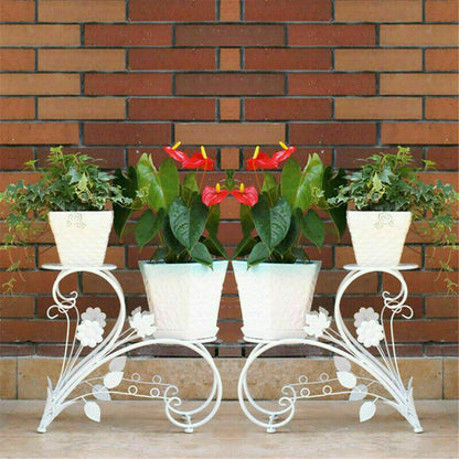 Set of 2 Plant Stand Wedding Garden Flower Shelf Rack
