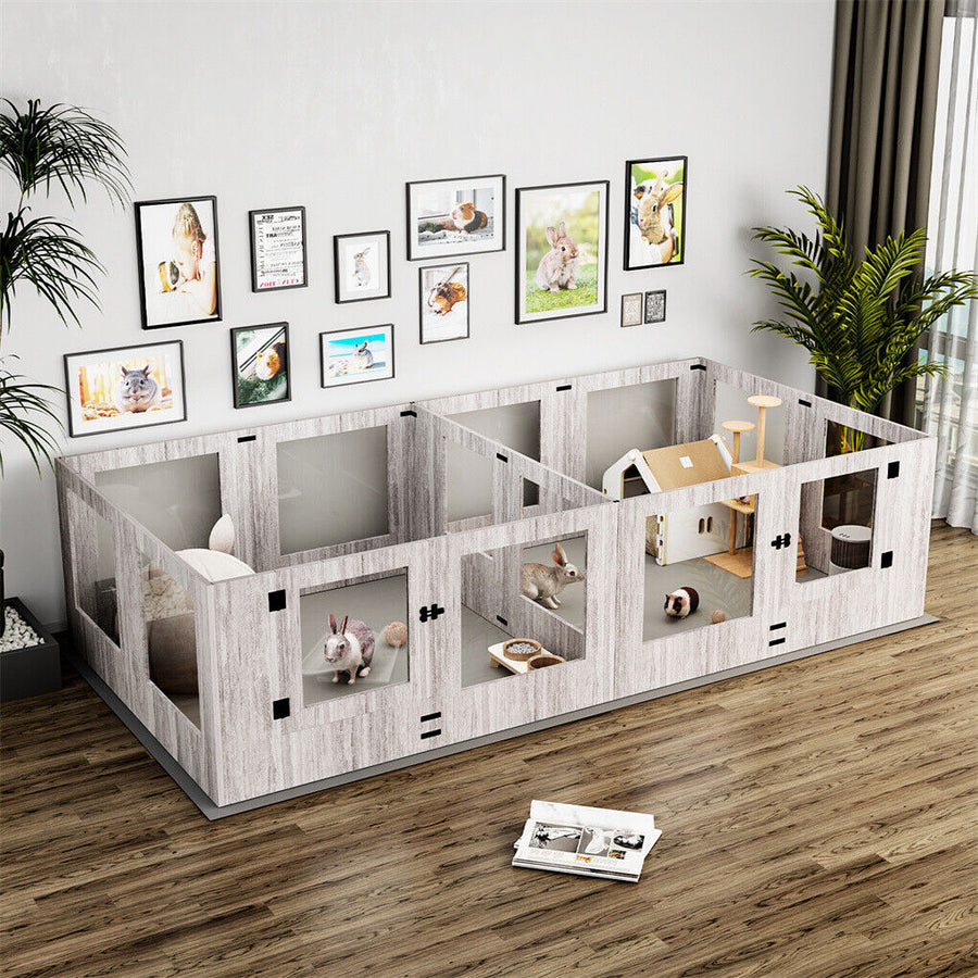 Dog Whelping Box 14 Panels 26-Inch Heavy Duty Puppy Pen with Pad - SuperSaverAU - view 1