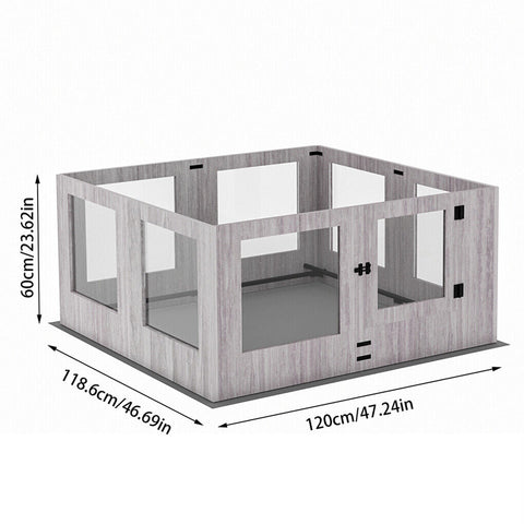 Dog Whelping Box 8 Panels 30x30x20 cm with Pad - Spacious & Durable Puppy Pen - SuperSaverAU - view 2