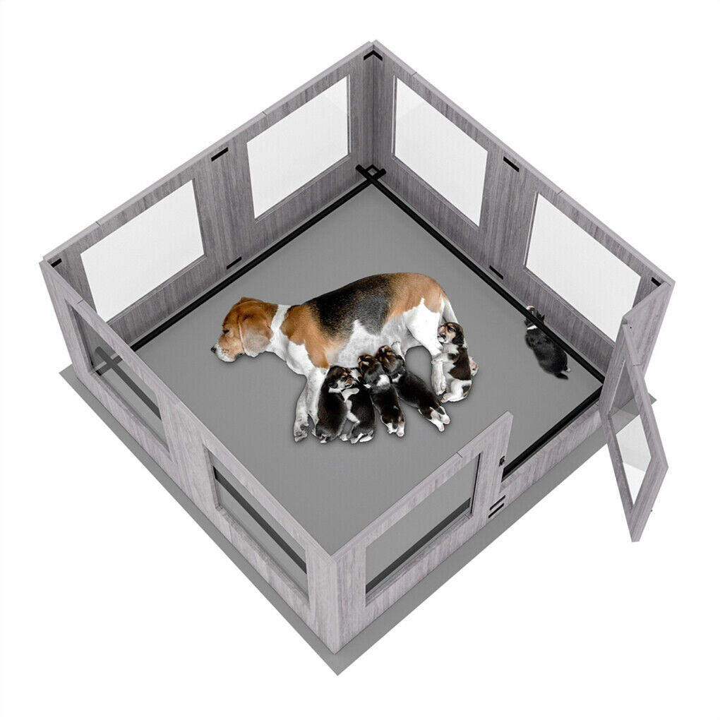 Dog Whelping Box 8 Panels 30x30x20 cm with Pad - Spacious & Durable Puppy Pen - SuperSaverAU - view 4