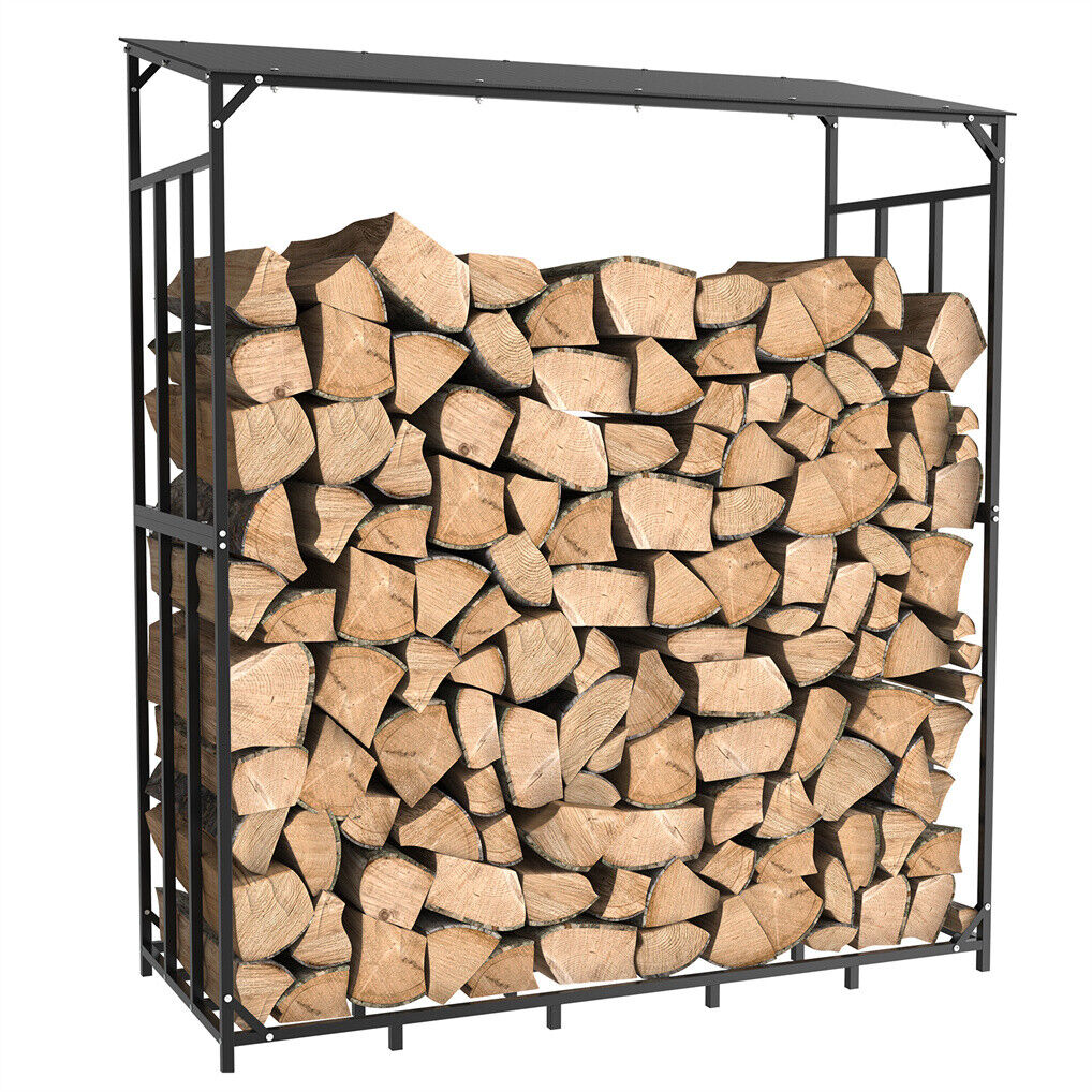 Metal Log Storage Shed - Outdoor Firewood Rack, Weather Resistant - SuperSaverAU - view 1