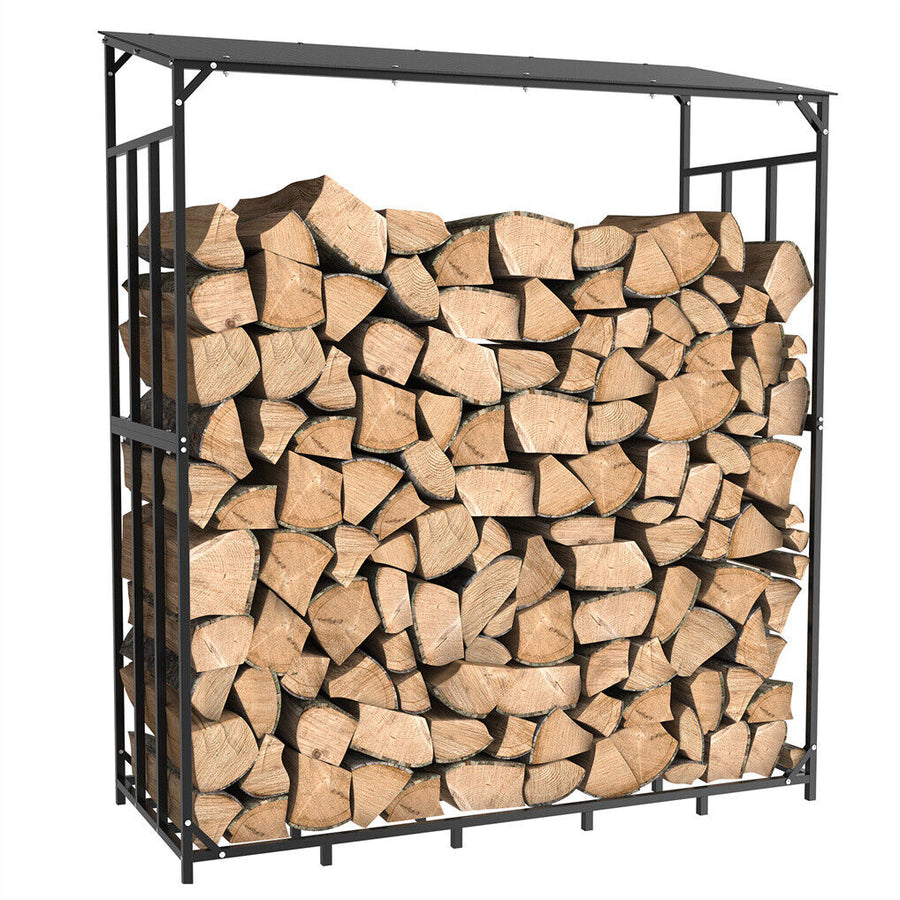 Metal Log Storage Shed - Outdoor Firewood Rack, Weather Resistant - SuperSaverAU - view 1