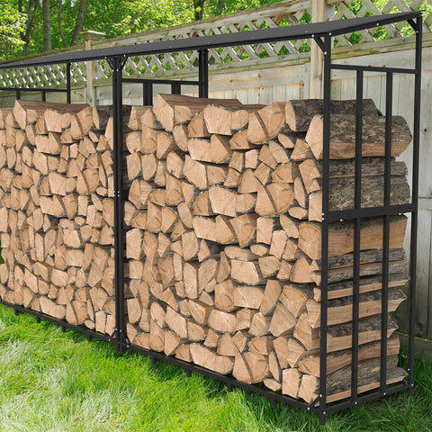 Metal Log Storage Shed - Outdoor Firewood Rack, Weather Resistant - SuperSaverAU - view 2