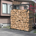 Metal Log Storage Shed - Outdoor Firewood Rack, Weather Resistant - SuperSaverAU - view 4