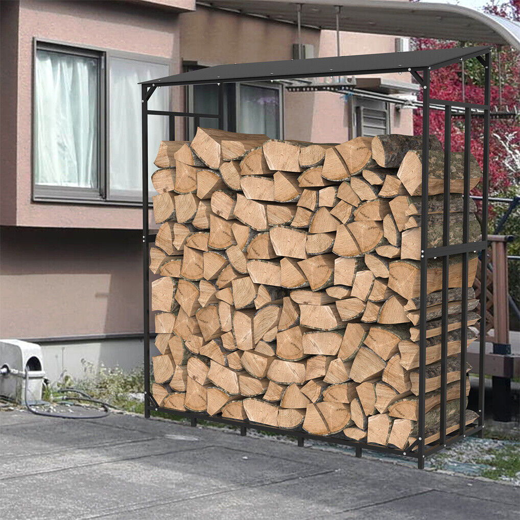 Metal Log Storage Shed - Outdoor Firewood Rack, Weather Resistant - SuperSaverAU - view 4