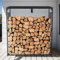 Metal Log Storage Shed - Outdoor Firewood Rack, Weather Resistant - SuperSaverAU - view 5