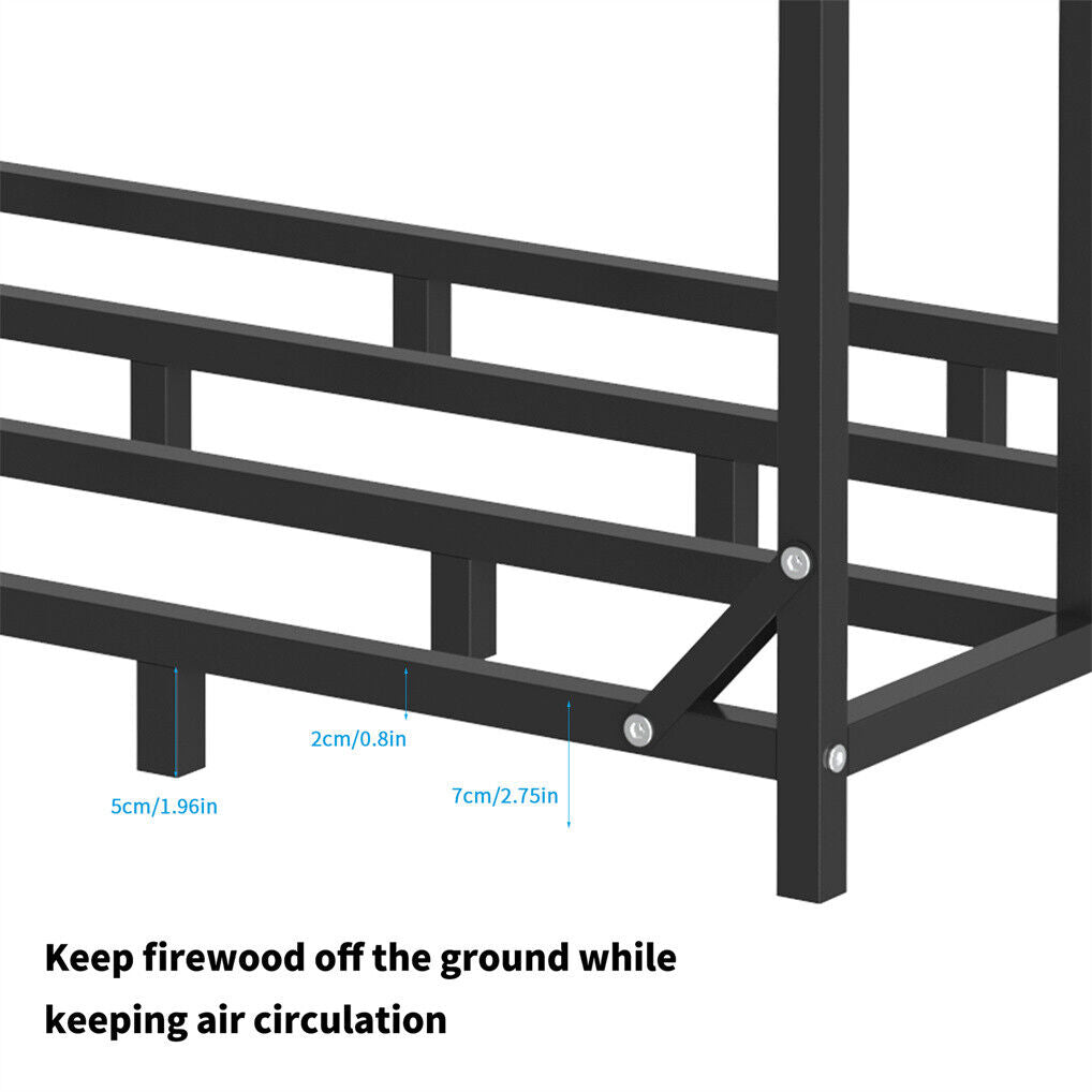 Metal Log Storage Shed - Outdoor Firewood Rack, Weather Resistant - SuperSaverAU - view 10