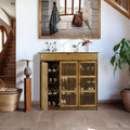 XXL Bamboo Shoe Rack Cabinet - 4-Tier with Doors & Drawers - SuperSaverAU - view 6