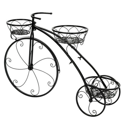 3-Tier Iron Bicycle Plant Stand - Tricycle Design, Durable