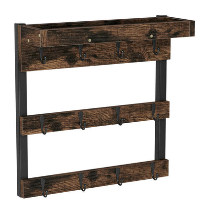 Wall Mounted Coffee Mug Rack with 12 Hooks by Premium