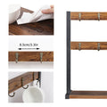 Rustic Minimalist Coffee Mug Holder Stand 43.5cm High, 42cm Wide, 2-Tier Organizer - SuperSaverAU - view 6