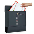 Wall Mounted Lockable Mailbox - Galvanized Steel with Copper Lock - SuperSaverAU - view 1