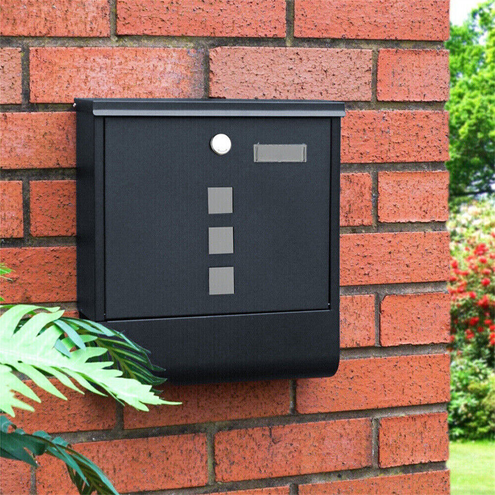 Wall Mounted Lockable Mailbox - Galvanized Steel with Copper Lock - SuperSaverAU - view 2