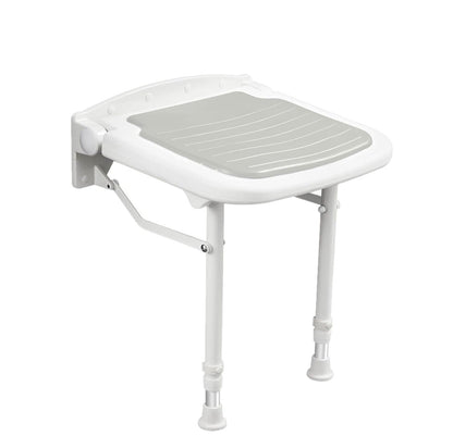 Wall-Mount Foldable Shower Chair, Adjustable, Non-Slip Feet