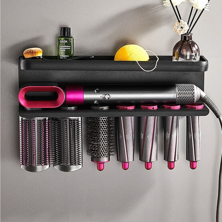 Dyson Airwrap Wall Mount Holder, Black Space Aluminum, 30x30x20 cm, Space-Saving - SuperSaverAU - view 1