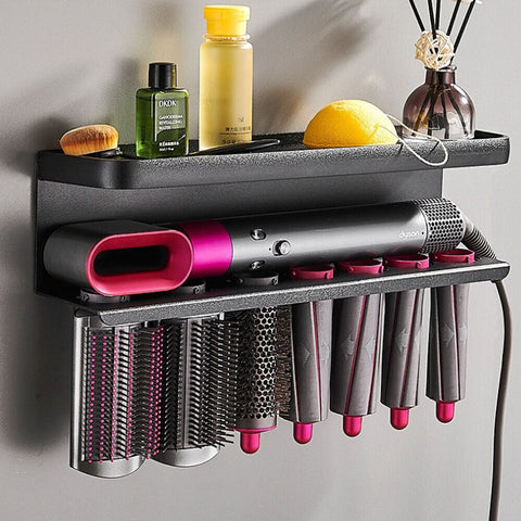 Dyson Airwrap Wall Mount Holder, Black Space Aluminum, 30x30x20 cm, Space-Saving - SuperSaverAU - view 2