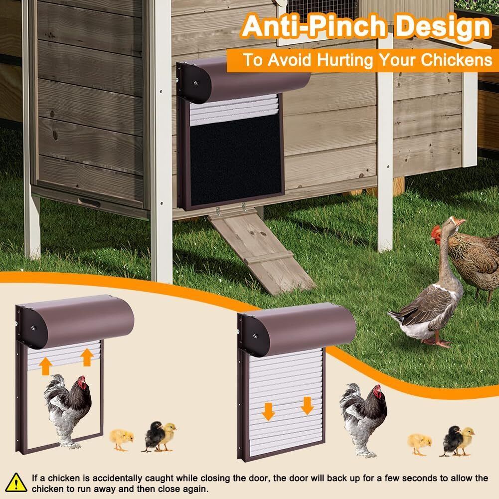 Premium Automatic Chicken Coop Door Opener – Light Sensor & Remote