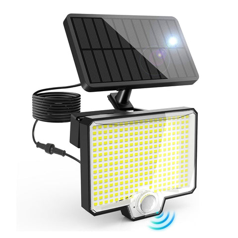 294 LED Solar Light Motion Sensor 6500K Black Outdoor Security Wall Flood Lamp 30x30x20 cm - SuperSaverAU - view 1