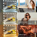 Premium Hollywood LED Vanity Mirror – White & Silver with Bluetooth & USB