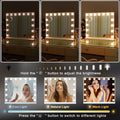 Premium Hollywood LED Vanity Mirror – White & Silver with USB Port
