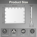 Premium Hollywood LED Vanity Mirror – White & Silver with USB Port