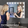 Premium Hollywood LED Vanity Mirror – White & Silver with USB Port