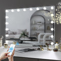 White Bluetooth Hollywood Vanity Mirror 80x58cm with LED Lights & USB Charging - SuperSaverAU - view 1