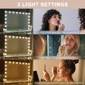 White Bluetooth Hollywood Vanity Mirror 80x58cm with LED Lights & USB Charging - SuperSaverAU - view 6